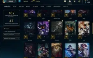 Conta DIAMANTE 1 com 33 skins e 50 champs