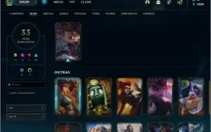 Conta DIAMANTE 1 com 33 skins e 50 champs