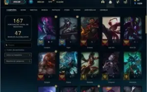 Conta DIAMANTE 1 com 33 skins e 50 champs