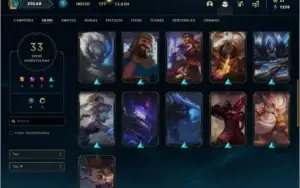 Conta DIAMANTE 1 com 33 skins e 50 champs