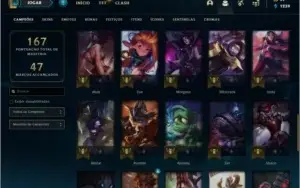 Conta DIAMANTE 1 com 33 skins e 50 champs