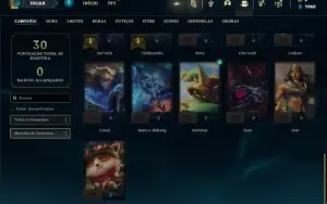 Conta Unranked com 31 Champs e 5 Skins + 3 Fragmentos