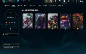 Conta Unranked com 31 Champs e 5 Skins + 3 Fragmentos