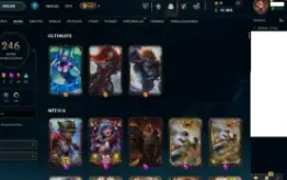 Conta lol 246 skins lvl 617