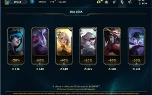 Conta prata 4 com 80 Champs e 39 Skins