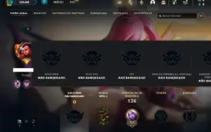 Conta Unranked com 53 Champs e 32 Skins + 2 Fragmentos