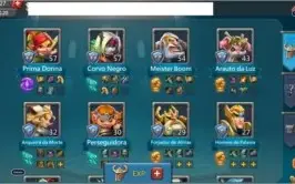 CONTA LORDS MOBILE COM T3, VÁRIAS PESQUISAS PRÉ-T4, LVL 54
