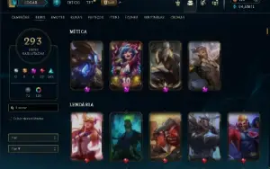 Conta lol emerald+all champs+293 skins