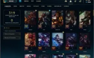 Conta prata 1 com 50 skins e 89 champs