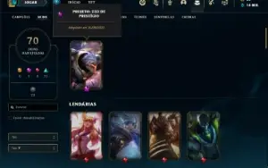 Conta bronze 1 com 140 Champs e 70 Skins + Prestigio do ZED