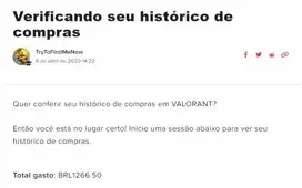 CONTA VALORANT COM MAIS DE 1000 REAIS GASTOS