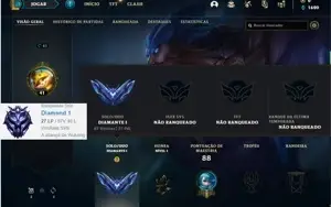 Conta Diamante 1 com 59% de Win rate