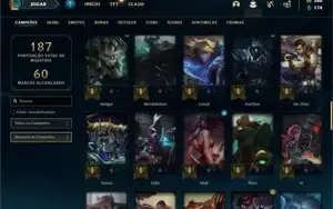 Conta bronze 1 com 70 Champs e 31 Skins