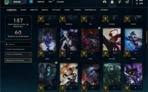 Conta bronze 1 com 70 Champs e 31 Skins