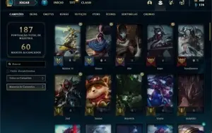 Conta bronze 1 com 70 Champs e 31 Skins