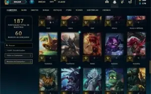 Conta bronze 1 com 70 Champs e 31 Skins