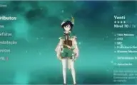 Conta Genshin com QIQI, Venti com constelação 5*
