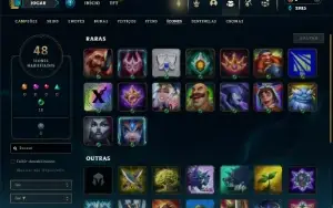 Unranked com 35 Champs e 3 Skins ( Ex Esmeralda )