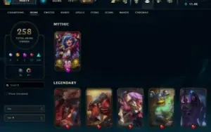 Conta De Lol Platina Com 258 Skins E Todos Os Champions