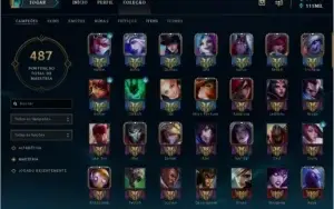 CONTA LOL PLATINA V, ALL CHAMP, 349 SKINS, 111 EA