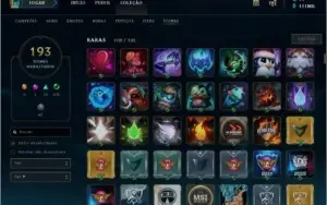 CONTA LOL PLATINA V, ALL CHAMP, 349 SKINS, 111 EA