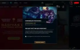 Conta level 100, e-mail não confirmado.