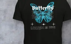 Camisa poliéster/ dry fit Estampa butterfly