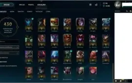 CONTA GOLD V COM BORDA 97 CHAMPS 39 SKINS GRAVES VITORIOSO