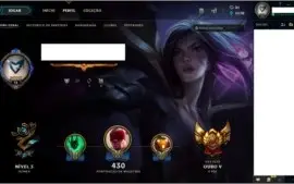 CONTA GOLD V COM BORDA 97 CHAMPS 39 SKINS GRAVES VITORIOSO