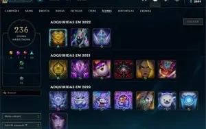 Conta antiga gold , 105 skins diamante nas outras seasons!!