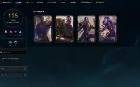 Conta LOL 2012 - raridade - 125 skins - lvl 249