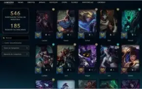 Conta LOL 2012 - raridade - 125 skins - lvl 249