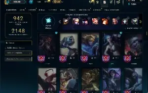 Unranked com TODOS os champs e 512 Skins ( Nivel 786 )