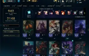 Unranked com TODOS os champs e 512 Skins ( Nivel 786 )