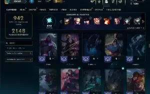 Unranked com TODOS os champs e 512 Skins ( Nivel 786 )