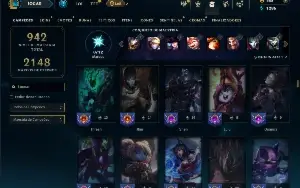 Unranked com TODOS os champs e 512 Skins ( Nivel 786 )