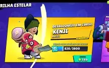 Conta brawl stars 3 lendários desbloqueando kanji!!