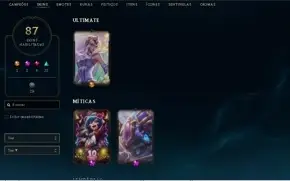 Conta de LoL PLATINA / FULL CHAMP / MUITA SKIN