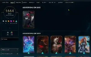 Conta League of legends - +-1600 skins