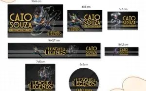 Arquivo Digital LOL Etiquetas + Caneca + Toalha LoL