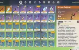 Genshin AR 20 Lyney + Arma Assinatura