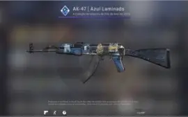 AK-47|Azul laminado com adesivo TITAN Cologne 2014