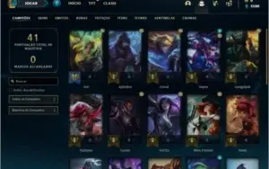 Conta Platina 4 com 7 Skins e 26 Champs
