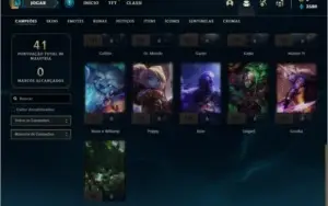 Conta Platina 4 com 7 Skins e 26 Champs