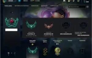 Conta Platina 4 com 7 Skins e 26 Champs