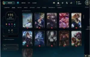 Conta lol 125 skin 125 campeão lvl 184