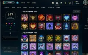 Conta lol 125 skin 125 campeão lvl 184