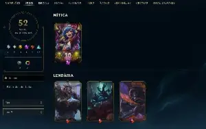 Conta League of Legends Full Acesso - 59 Champs e 52