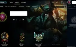 Conta lol, platina 5
