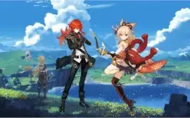 Conta Genshin Impact AR 7 com Yoimiya + Diluc